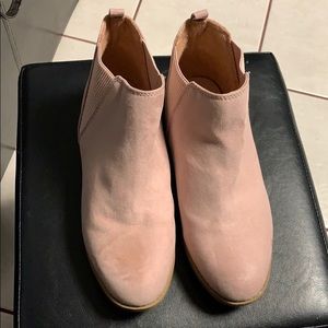 Blush pink boots
